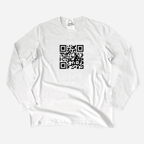 Customizable QR Code Large Size Long Sleeve T-shirt