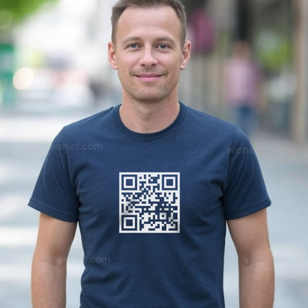 T-shirt QR Code Personalizável para Homem