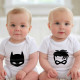 Conjunto Babygrows a Combinar Batkid e Sidekick para Irmãos