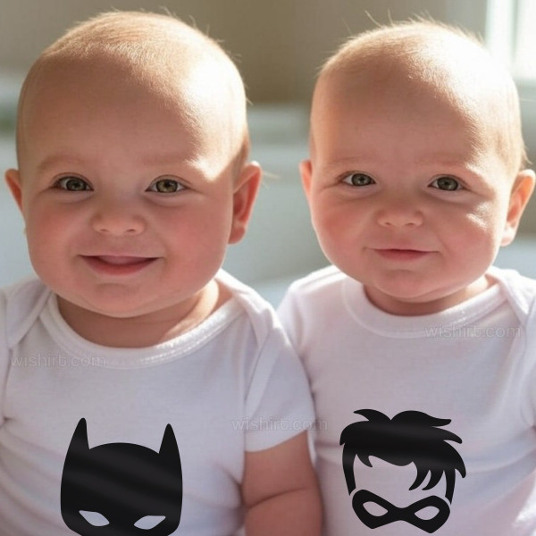 Conjunto Babygrows a Combinar Batkid e Sidekick para Irmãos