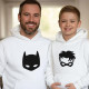 Conjunto Sweatshirts com Capuz a Combinar Batdad e Sidekick