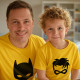 Conjunto de T-shirts a Combinar Batdad e Sidekick