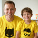 Conjunto de T-shirts a Combinar Batdad e Sidekick