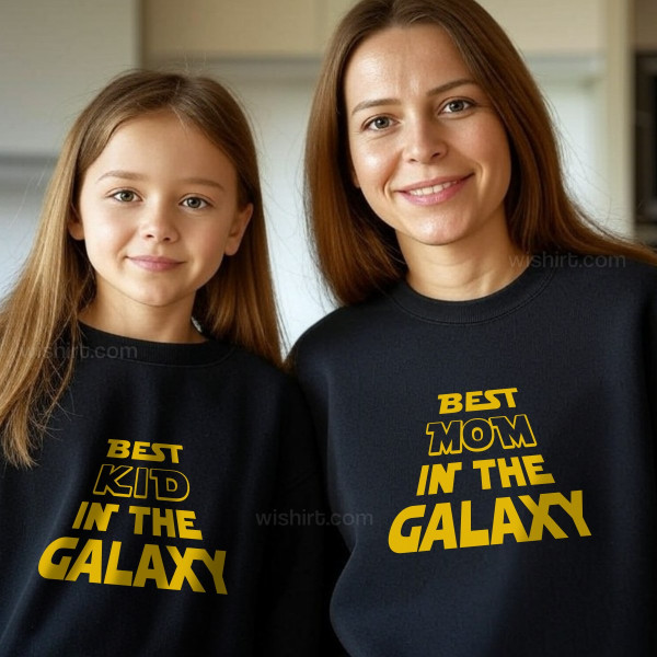 Conjunto Sweatshirts Combinar Mãe e Filha Best in the Galaxy