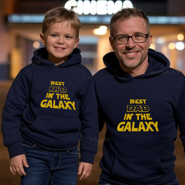 Pack Sweatshirts com Capuz Pai e Filho Best in the Galaxy