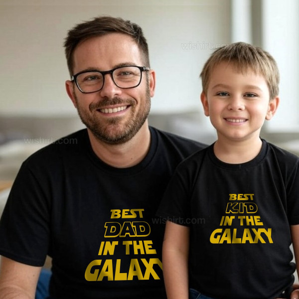 Best in the Galaxy Father and Son Matching T-shirt Set