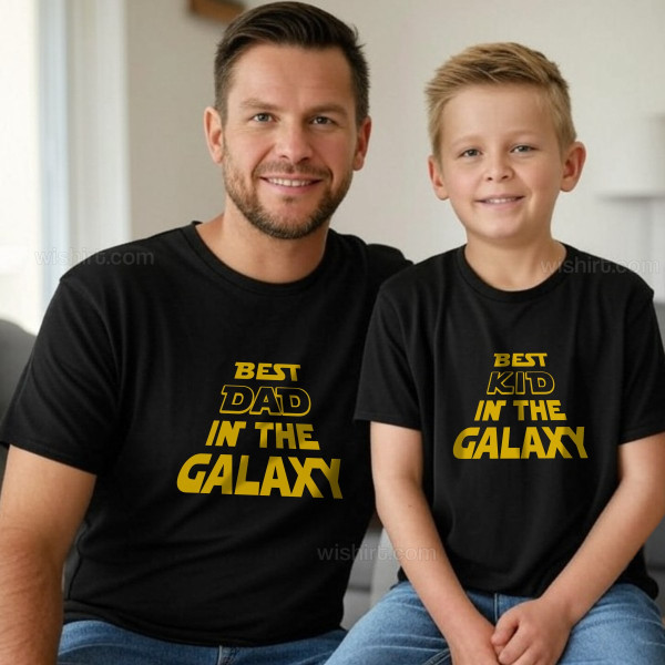 Best in the Galaxy Father and Son Matching T-shirt Set