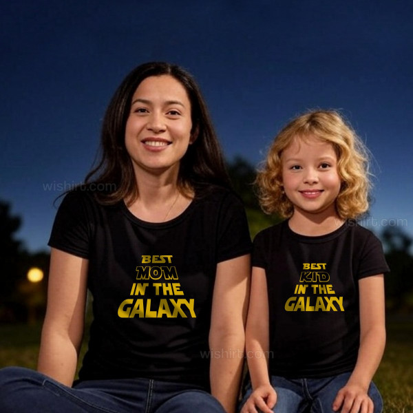 Conjunto T-shirts a Combinar Mãe e Filha Best in the Galaxy